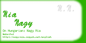 mia nagy business card